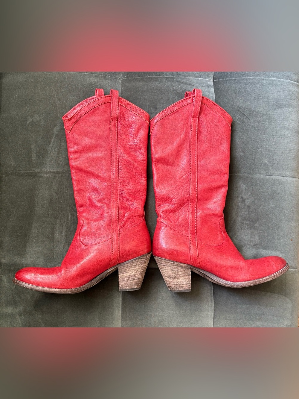 Red FRYE Taylor Western Boots